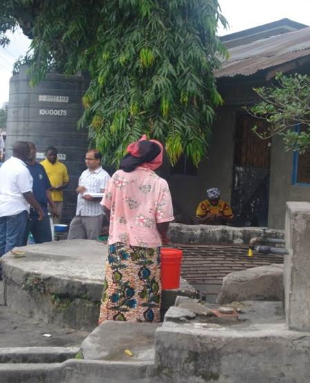 A water supply in an unplanned settlement