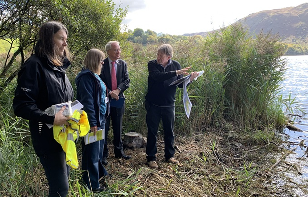 Chair of the Environment Agency - Alan Lovell visiting innovative CiFR-Lancaster monitoring at Grasmere